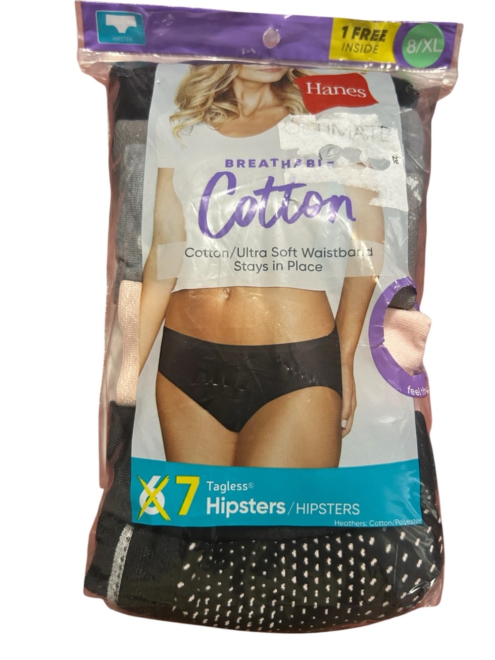 Hanes Size 8/XL tagless hipsters NWT
